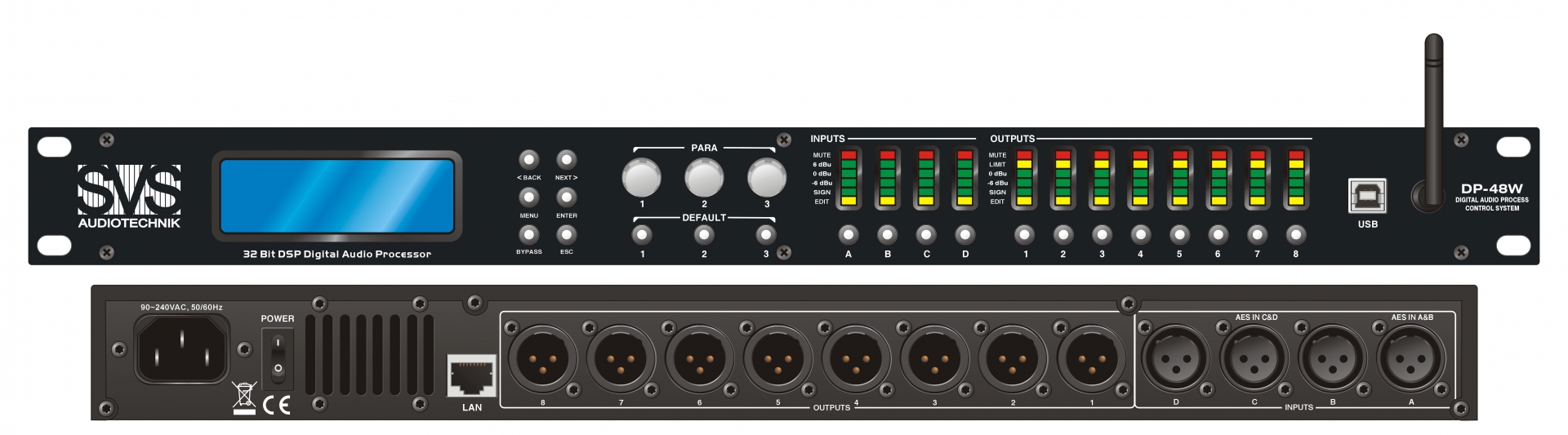 SVS Audiotechnik DP-48W Цифровой процессор: 4 входа 8 выходов в Биробиджан