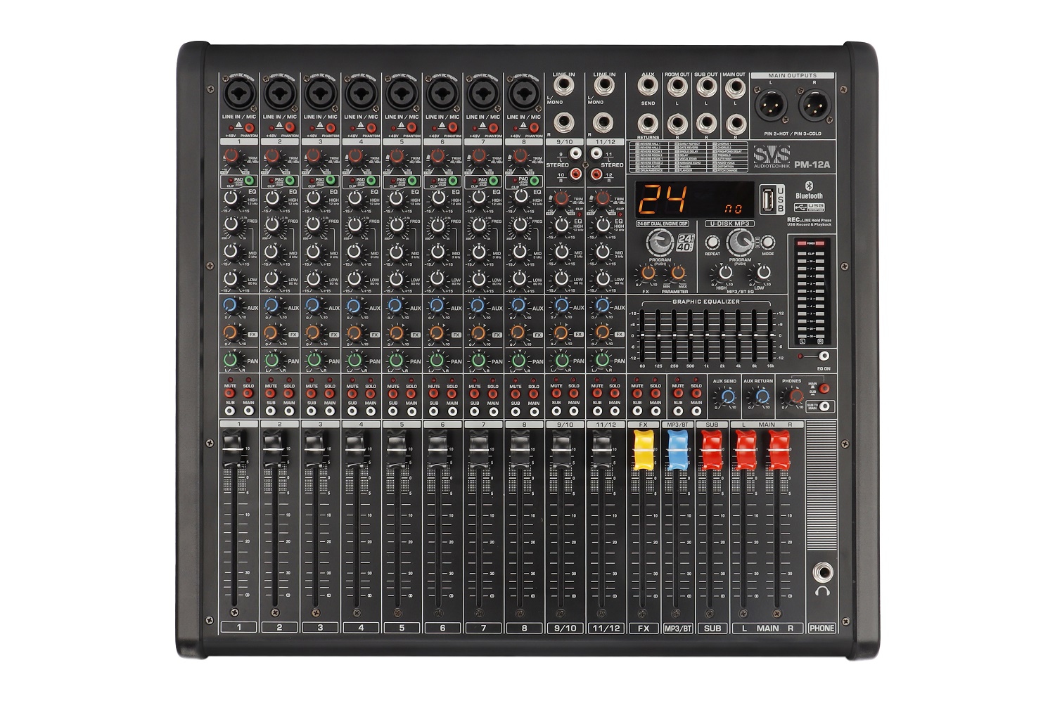 SVS Audiotechnik mixers PM-12A Активный аналоговый микшерный пульт, 12-канальный в Биробиджан